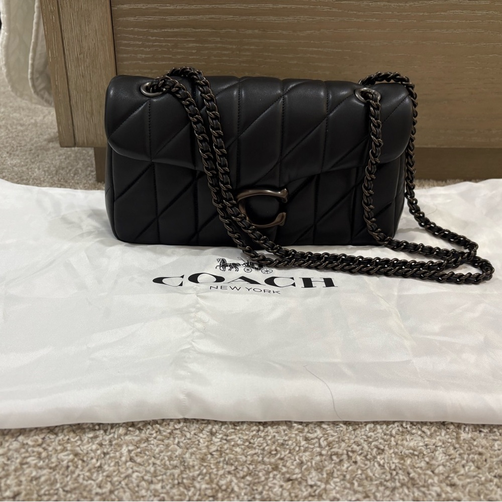 Coach Tabby 26 Black Quilted Shoulder Bag